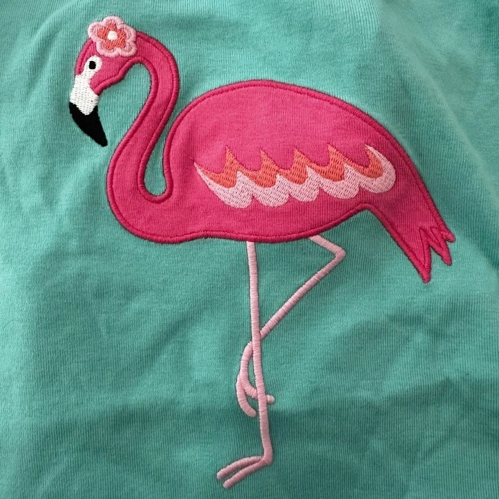 Gymboree Teal and Pink Flamingo Pajama Set